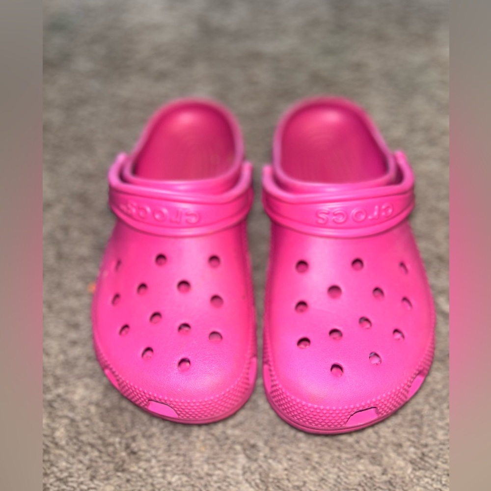Hot pink crocs